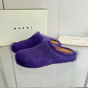 marni sabot Horsehair slippers purple - 1