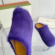 marni sabot Horsehair slippers purple - 4