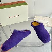 marni sabot Horsehair slippers purple - 3