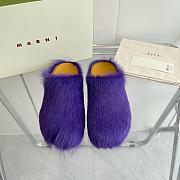 marni sabot Horsehair slippers purple - 2