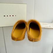 marni sabot Horsehair slippers dark yellow - 4