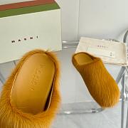 marni sabot Horsehair slippers dark yellow - 3