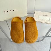 marni sabot Horsehair slippers dark yellow - 2