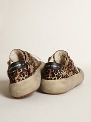 Space-Star shoes in leopard-print pony skin with black leather star and heel tab - 2