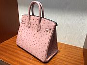  hermes Birkin Bag Ostrich Leather Pink 25 - 2