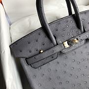 hermes Birkin Bag Ostrich Leather grey 30cm - 4