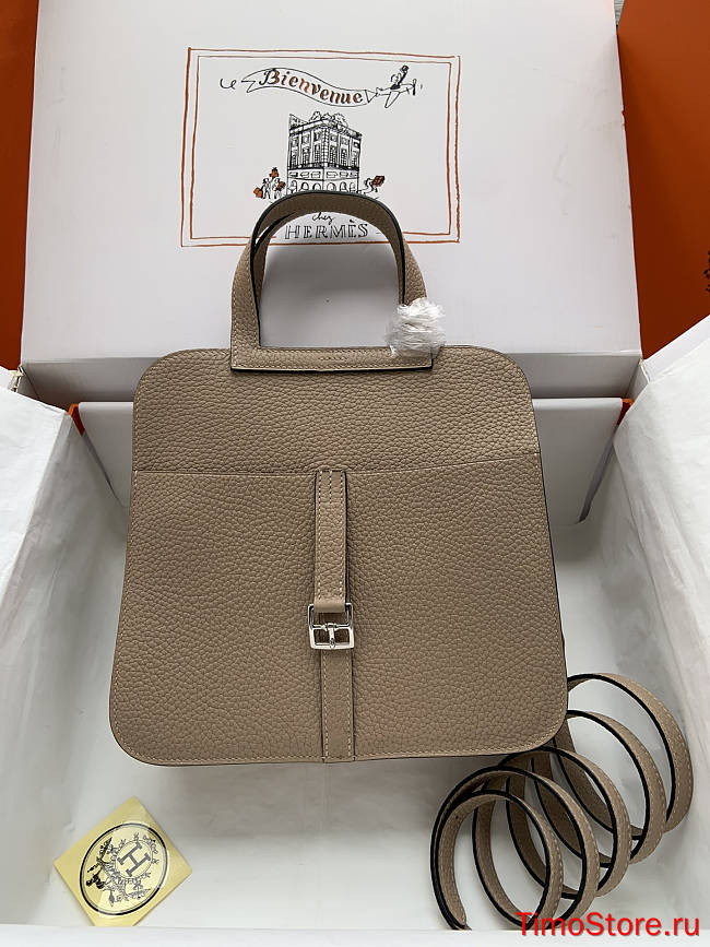hermes halzan Windbreaker grey silver hardware 25cm - 1