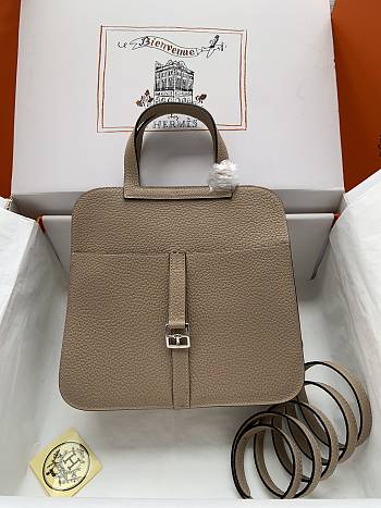 hermes halzan Windbreaker grey silver hardware 25cm