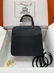 hermes halzan black silver hardware 25cm - 5