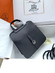 hermes halzan black silver hardware 25cm - 3