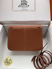 hermes halzan gold brown silver hardware 25cm - 4