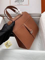 hermes halzan gold brown silver hardware 25cm - 2