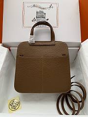 hermes halzan maroon silver hardware 25cm - 4