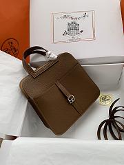 hermes halzan maroon silver hardware 25cm - 2
