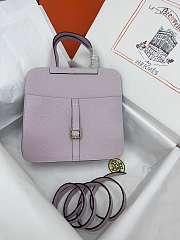 hermes halzan pink purple silver hardware 25cm - 4