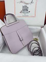 hermes halzan pink purple silver hardware 25cm - 2
