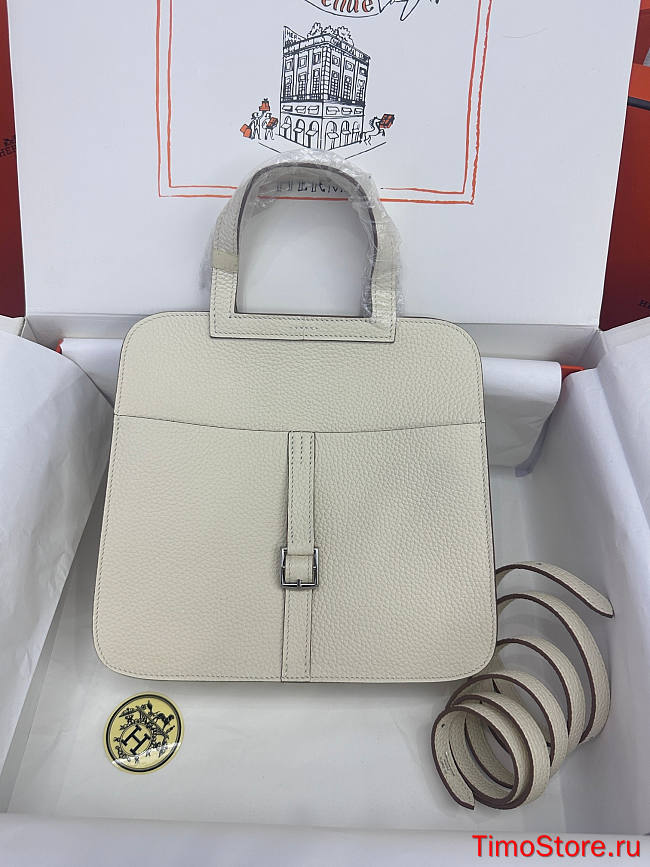 hermes halzan not so white silver hardware 25cm - 1