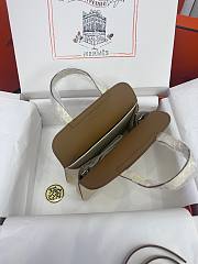 hermes halzan not so white silver hardware 25cm - 3