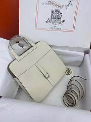 hermes halzan not so white silver hardware 25cm - 2