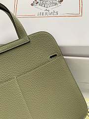 hermes halzan sage green silver hardware 25cm - 3