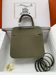 hermes halzan sage green silver hardware 25cm - 2