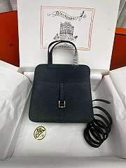 hermes halzan pine green silver hardware 25cm - 1