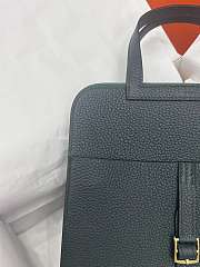 hermes halzan pine green silver hardware 25cm - 3
