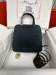 hermes halzan pine green silver hardware 25cm - 2