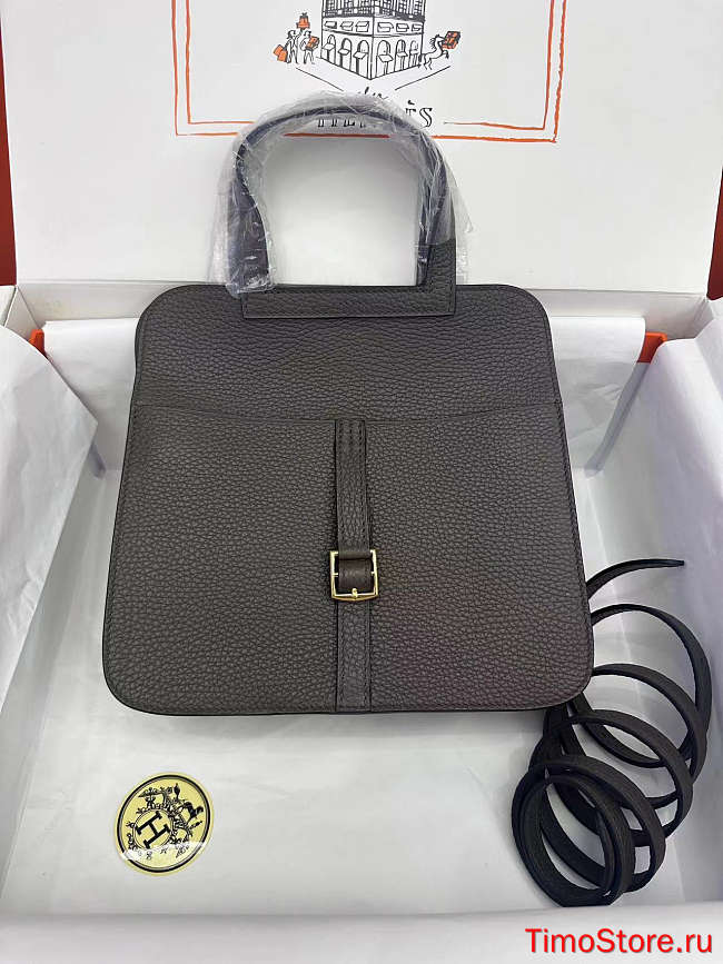 hermes halzan Pewter Gray silver hardware 25cm - 1