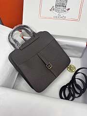 hermes halzan Pewter Gray silver hardware 25cm - 4