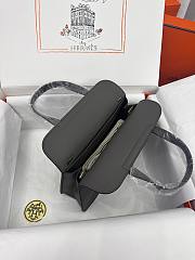 hermes halzan Pewter Gray silver hardware 25cm - 3