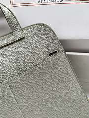 hermes halzan Pearl Grey silver hardware 25cm - 3