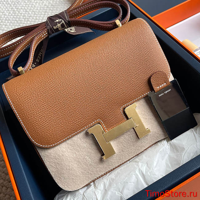 hermes Constance 18cm golden brown - 1