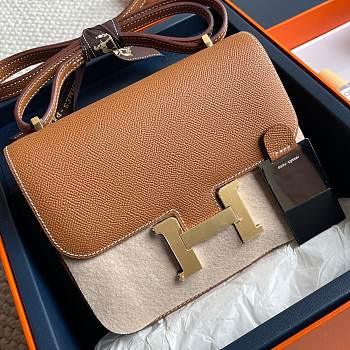 hermes Constance 18cm golden brown