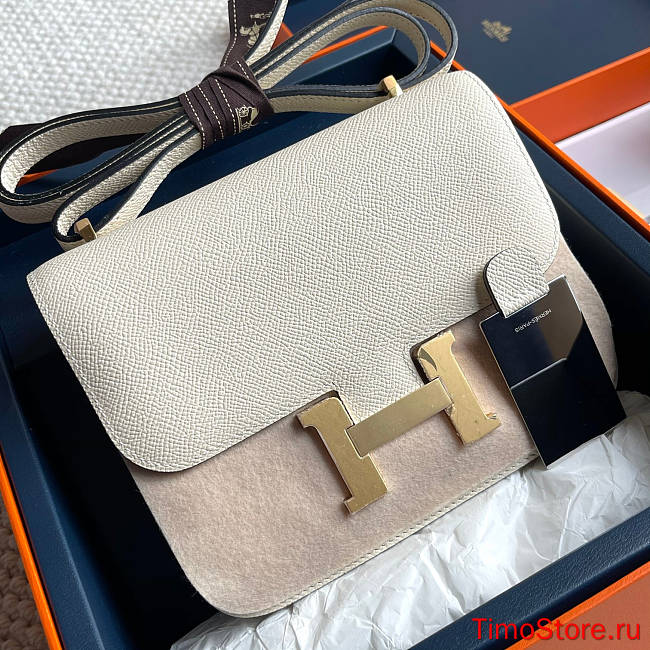 hermes Constance 18cm cream white - 1