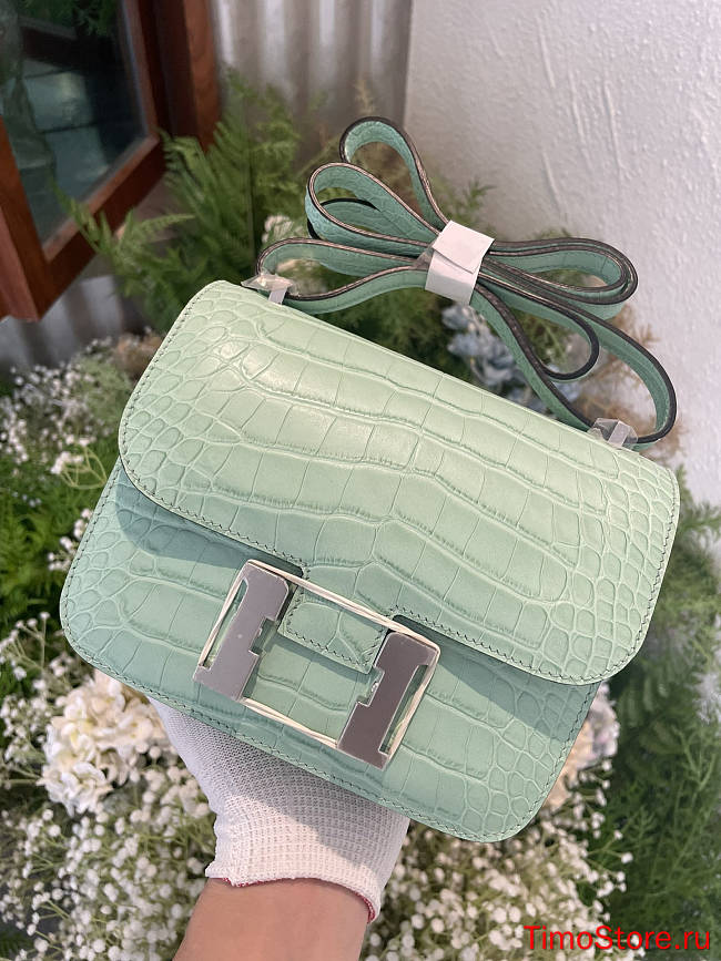 hermes Constance 18cm mint green - 1