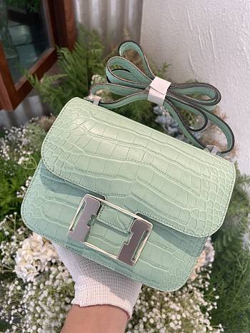 hermes Constance 18cm mint green