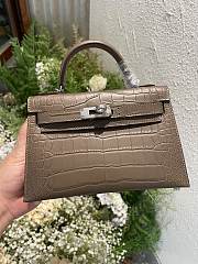 hermes kelly 18cm brown - 5
