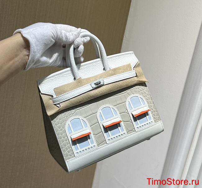 hermes birkin house white 20cm - 1