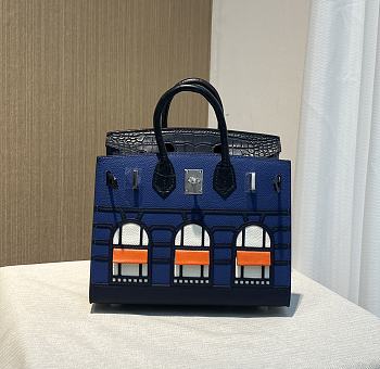 hermes birkin house blue 20cm