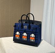 hermes birkin house blue 20cm - 4