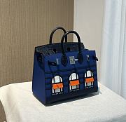 hermes birkin house blue 20cm - 2