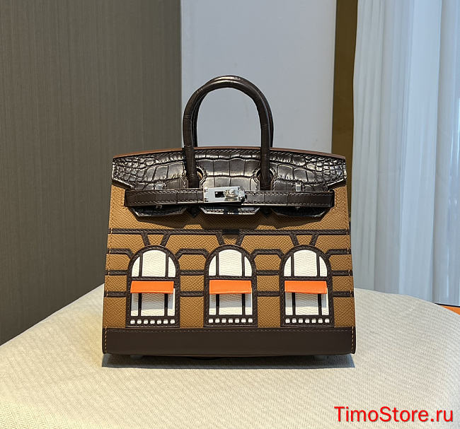 herme birkin house brown 20cm - 1