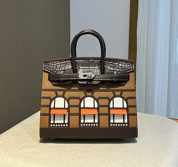 herme birkin house brown 20cm