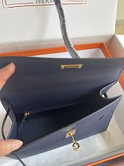 hermes kelly endesordre dark blue 25cm - 5