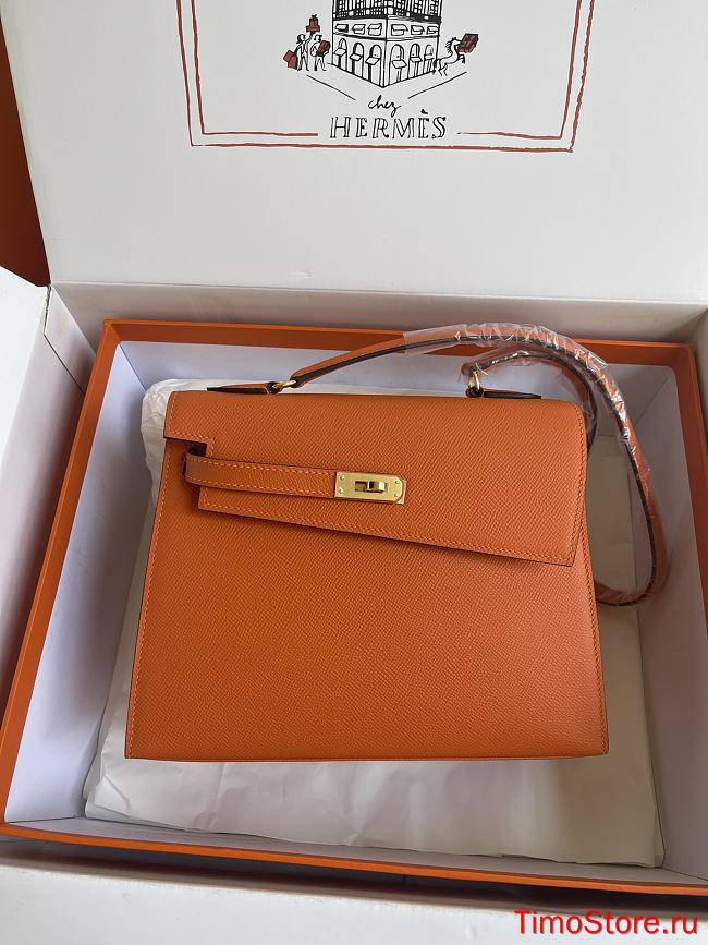 hermes kelly endesordre orange 25cm - 1