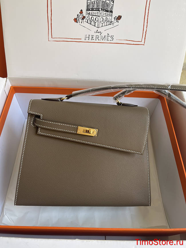 hermes kelly endesordre Elephant Gray 25cm - 1