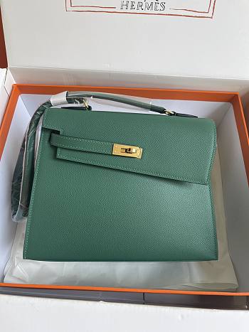 hermes kelly endesordre Malachite Green 25cm