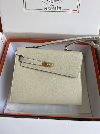 hermes kelly endesordre cream white 25cm