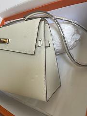 hermes kelly endesordre cream white 25cm - 4